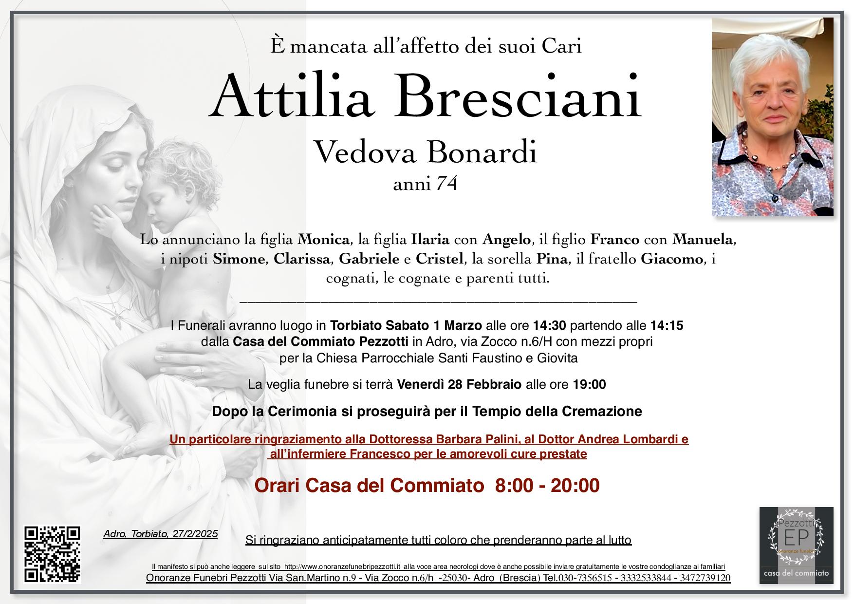 ATTILIA BRESCIANI VED.BONARDI